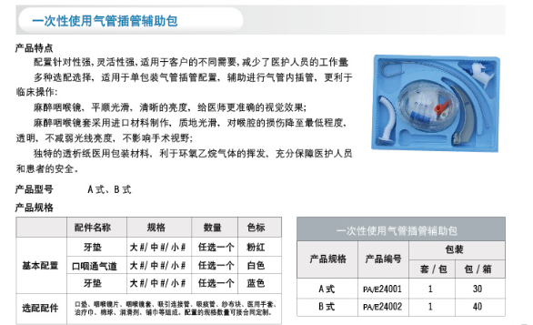 一次性使用气管插管辅助包